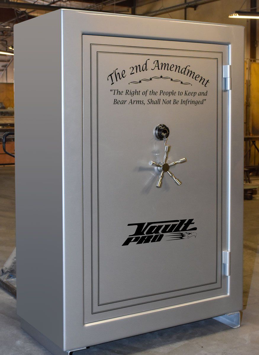 2nd amendment graphic on safe or vault door