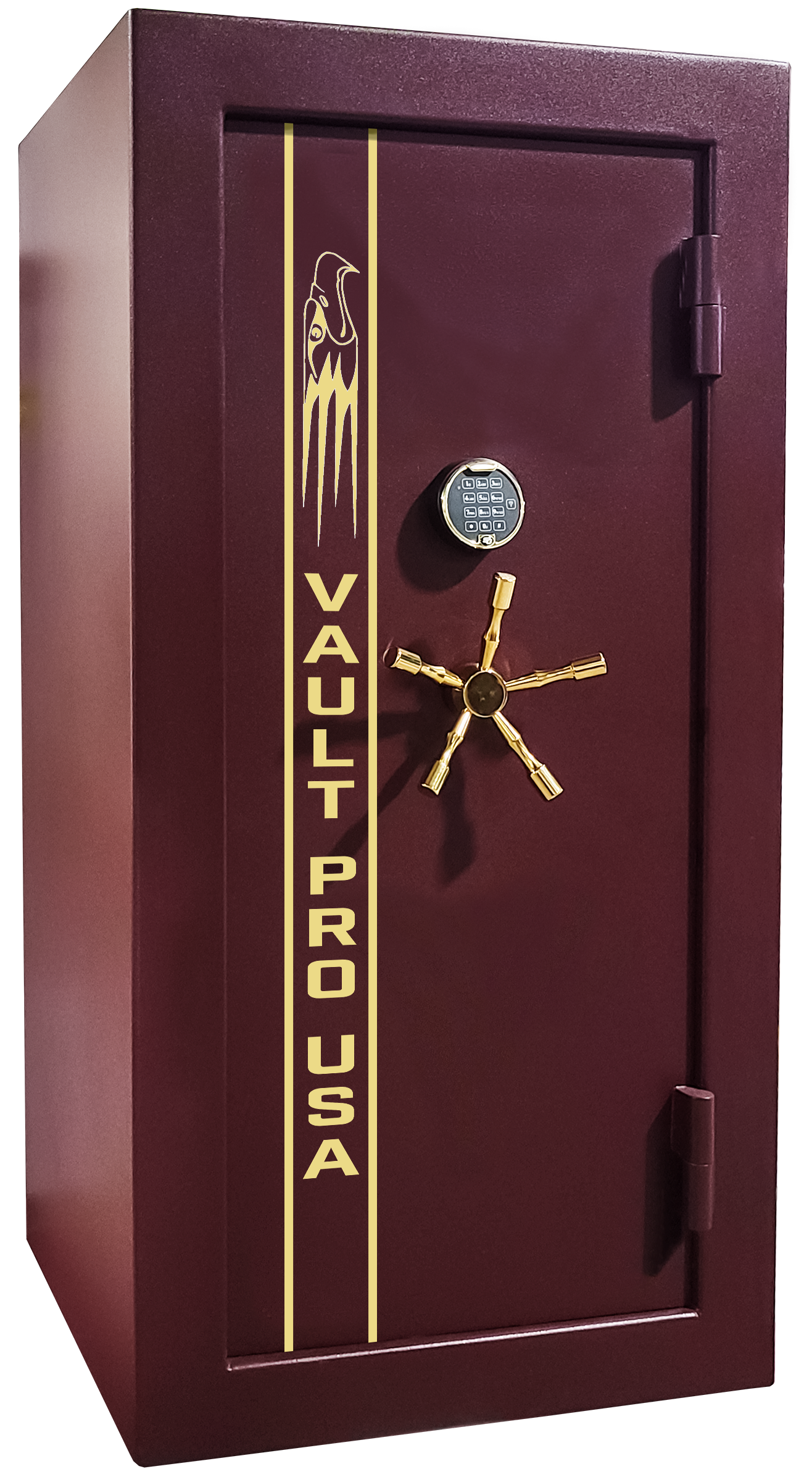 large safe interior with long gun racks and shelves