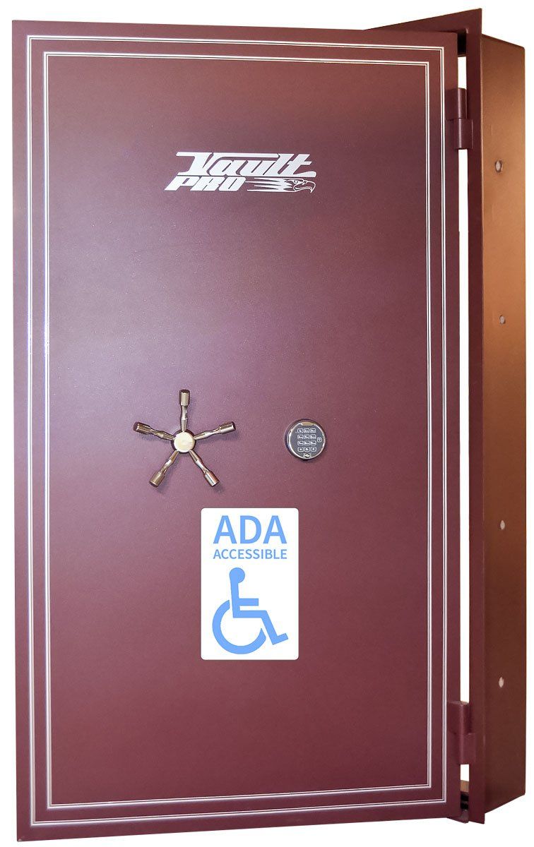 ADA Accessible Vault Door with no threshold provides easy access.