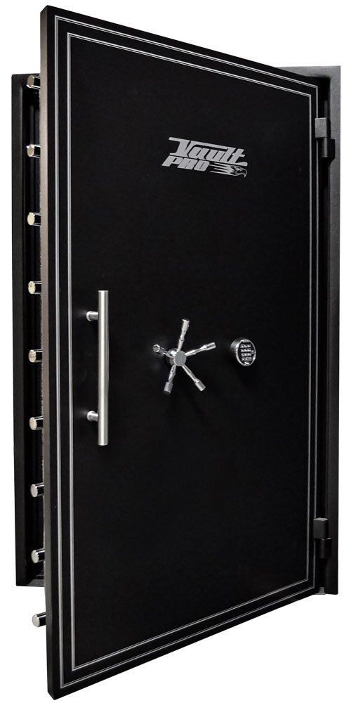 ADA vault door with low threshold and pullbar
