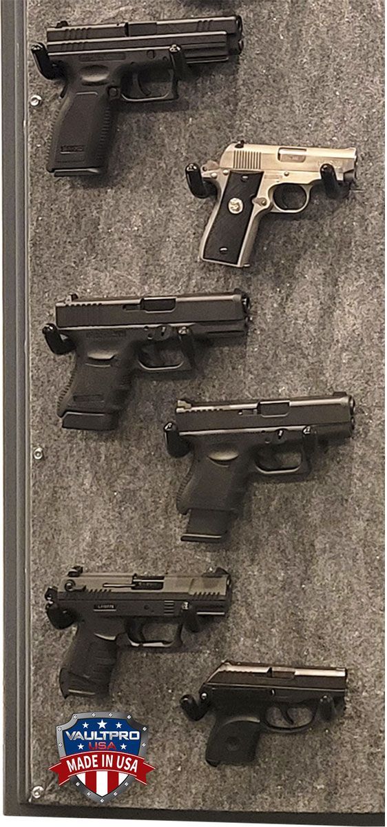 custom pistol back for safes and vault doors securely and safely store handguns
