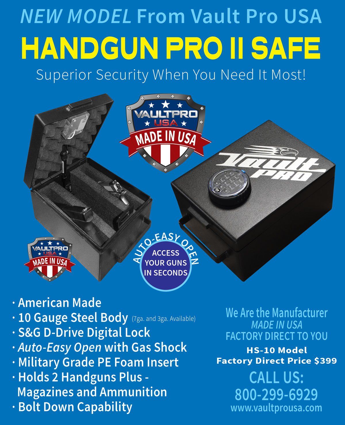 handgun safes made in USA on sale