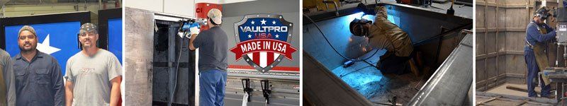 Vault Pro USA team members at our manufacturing facility in Santa Fe Springs, CA