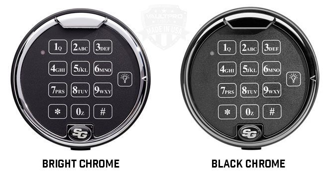 S&G Digital Locks in Bright Chrome or Black Chrome finish