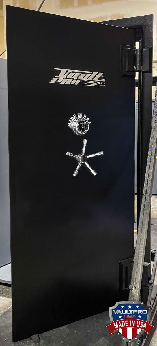 Image of ballistic resistant vault door made in America by Vault Pro USA. Monster vault door.