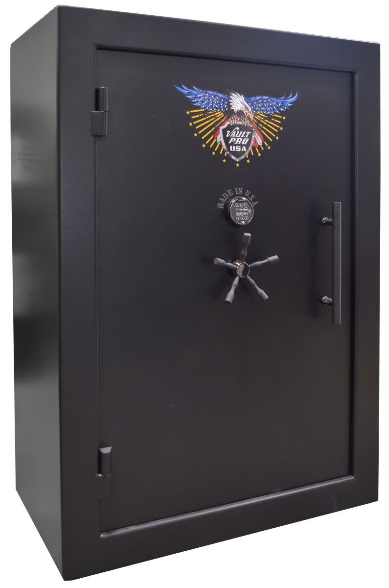 Big American made safes hold plenty of guns and ammunition.