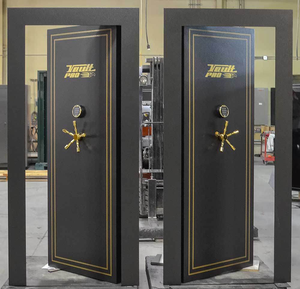 Bookend Vault Doors mirror each other. Left Inward Opening and Right Inward Opening Doors.