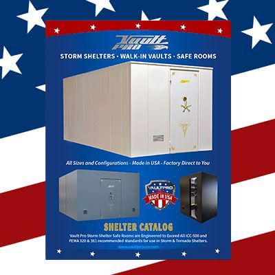 Storm shelter safe rooms, walk-in vaults made in USA