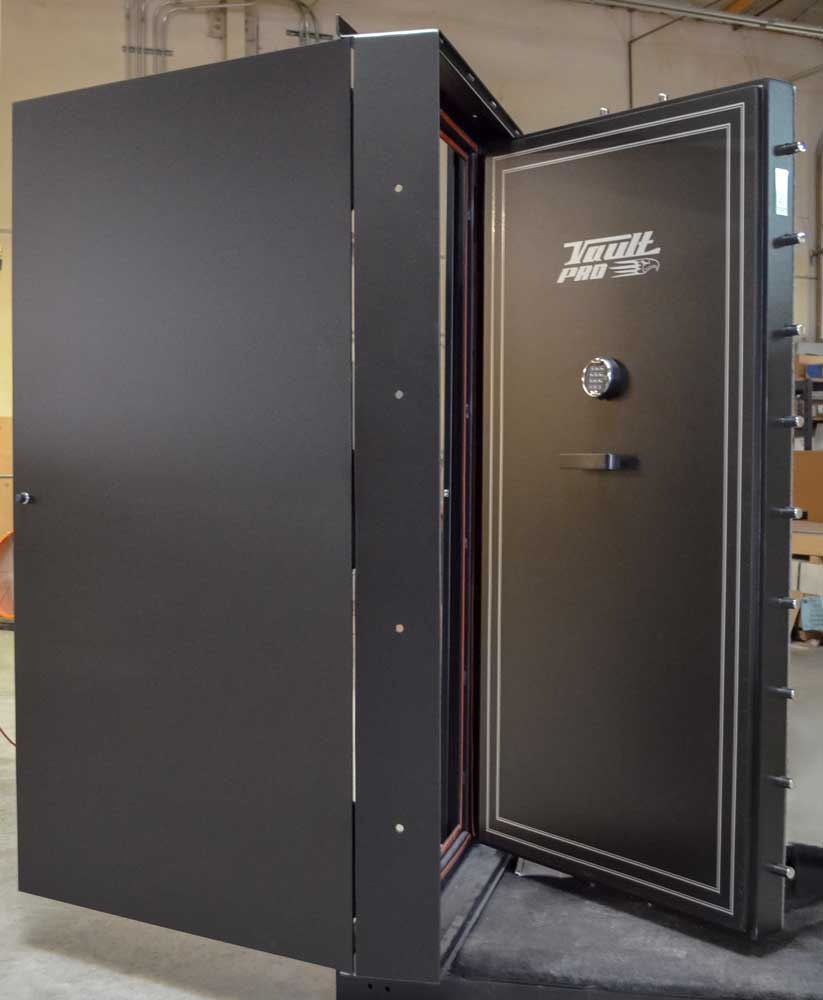 Outer Lockable Door Conceals Hidden Vault Door.