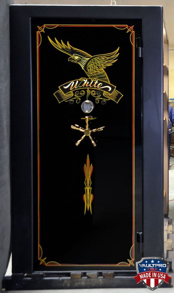 Custom art on walk in vault room shelter