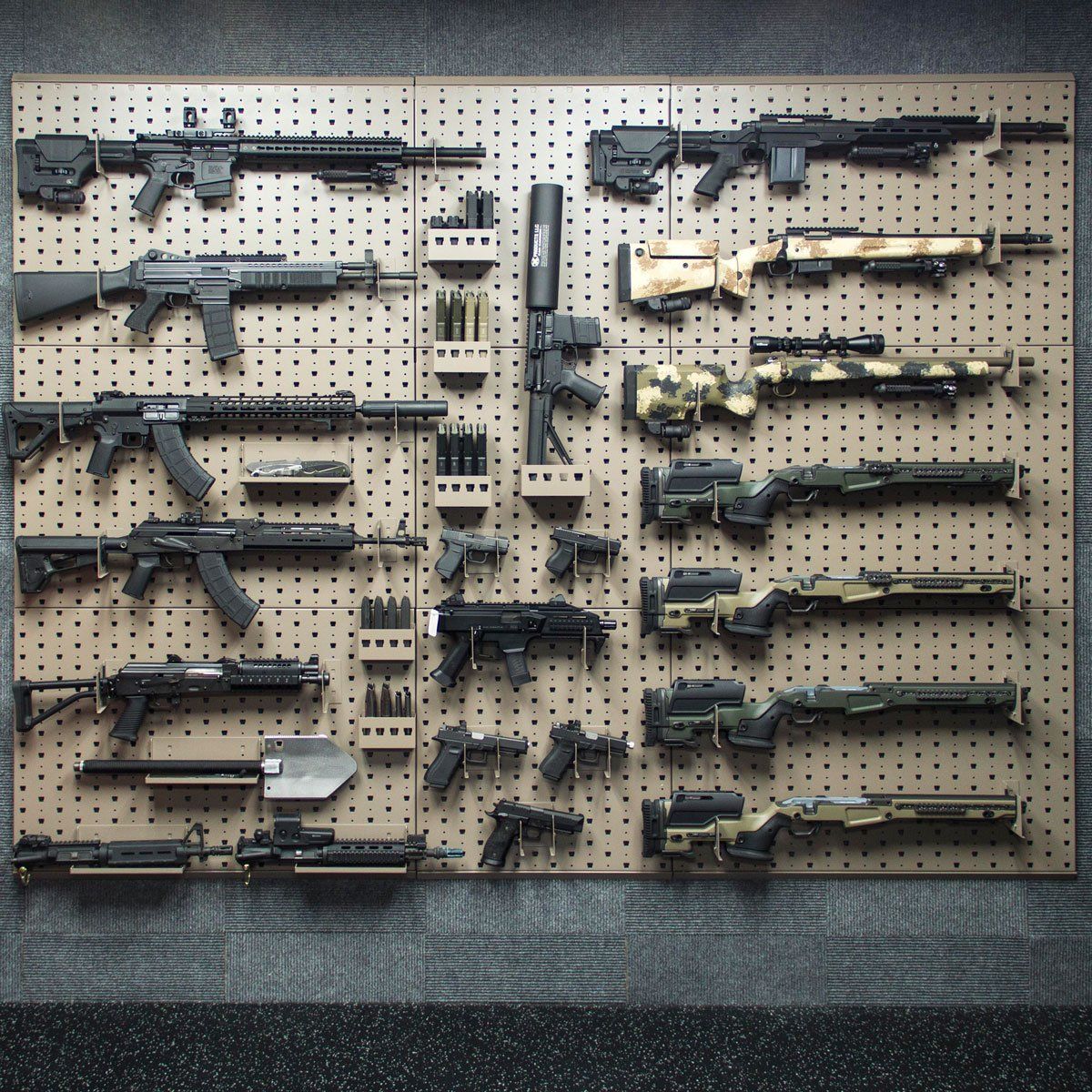 Tactical Gun Room Design With Modular Weapons Storage