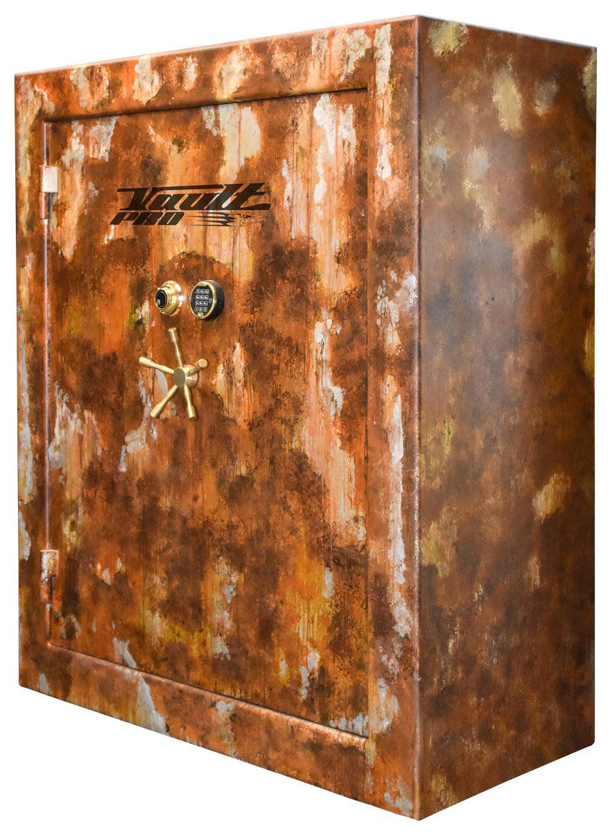Custom gun safe in faux rust finish