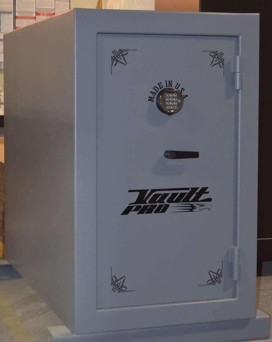 This custom safe was created to fit a specific space for our clinet. It is 48” tall x 30” wide x 54” depth with 10ga. Steel body.