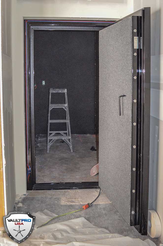 Each Piece of the Walk-In Vault Room was precisely fitted and assembled