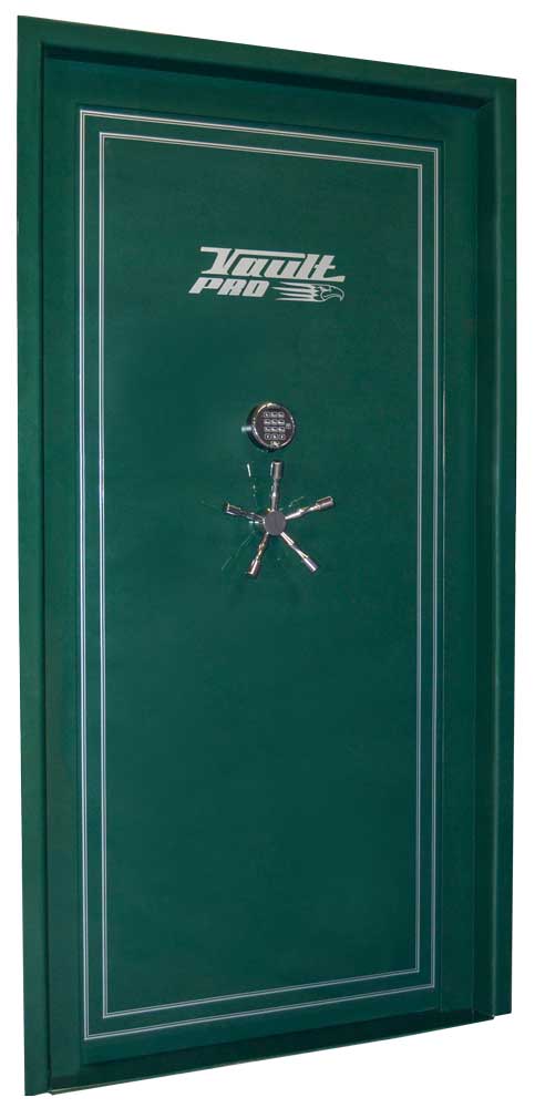 vault door with custom paint dark gloss green