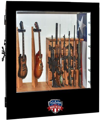 Display safe for secure storage and display of guns