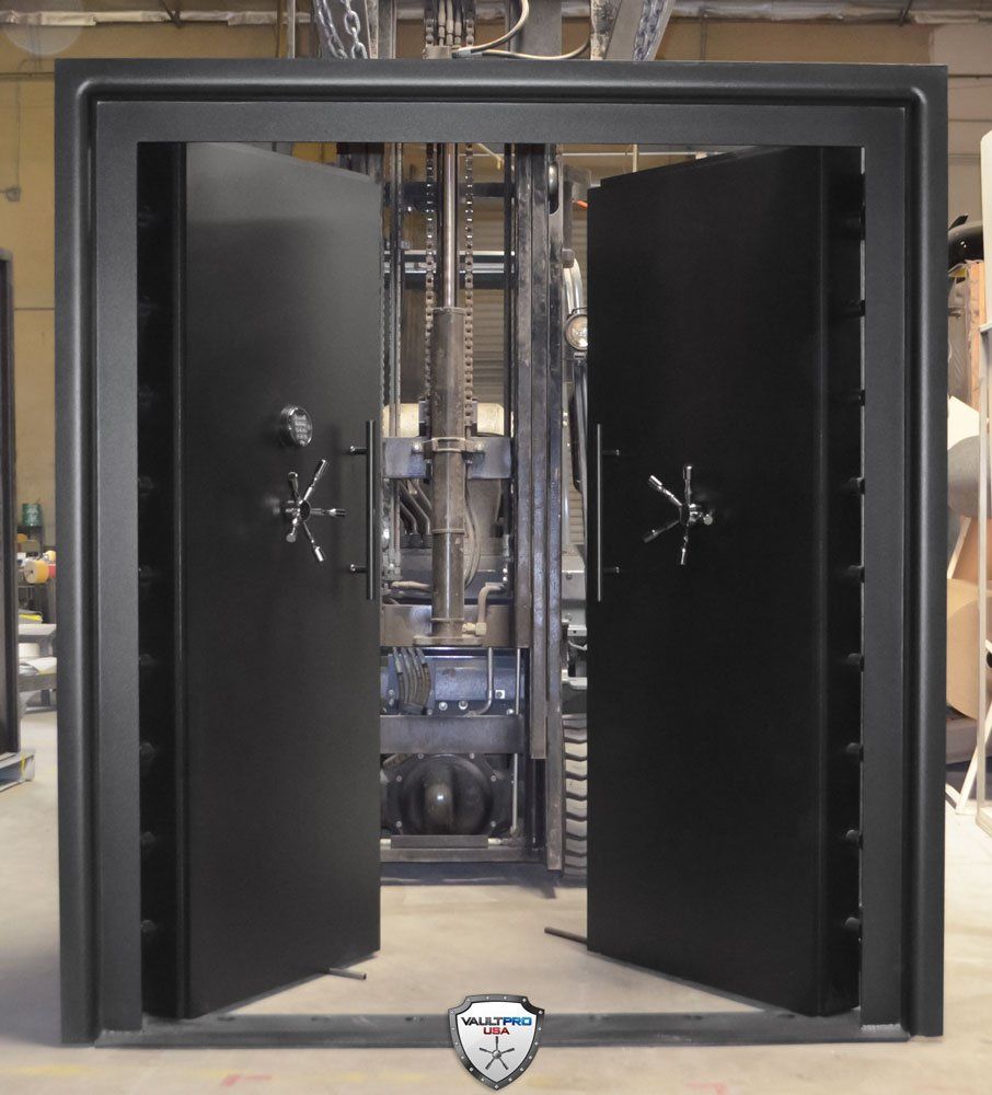 ultra secure and fireproof door that will allow a forklift & pallet thru it