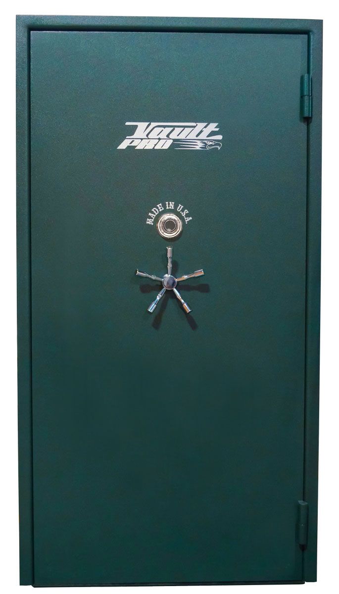 Heavy duty vault door made in America - Dark green exterior finish