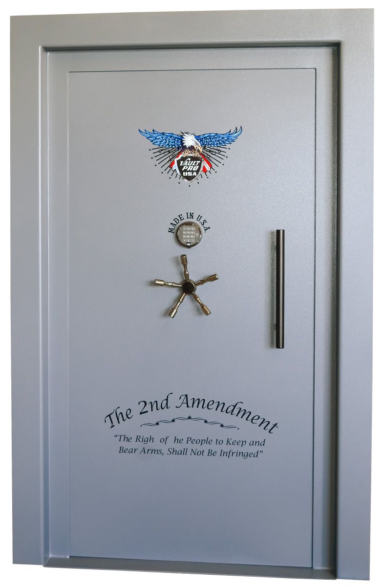 Image of American made vault door inswing door with wide flange. Made by Vault Pro USA