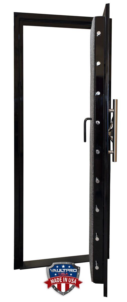 vault door with gloss black finish, made in USA