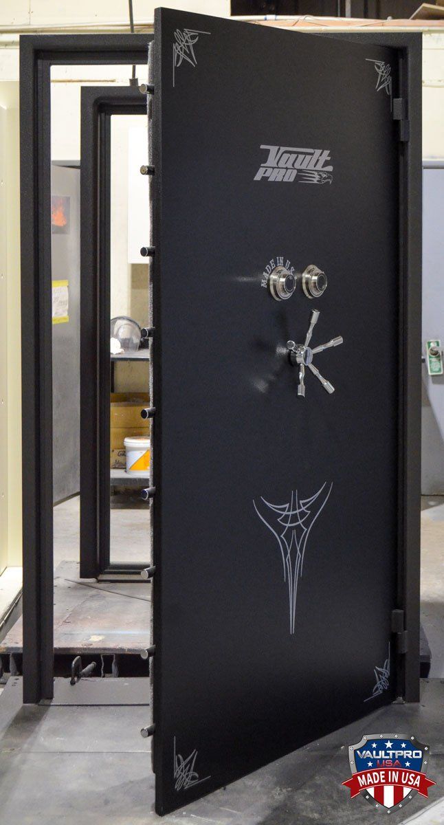 Vault door with dual locks made in USA by Vault Pro