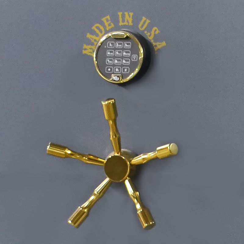 Gold Color - Brass Plated wheel and matching lock standard or digital