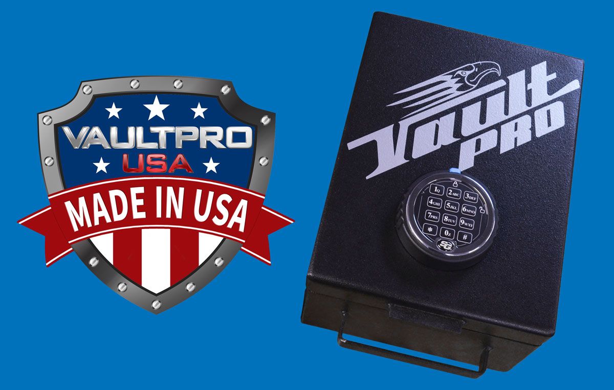 Image of American made handgun safe made in USA by Vault Pro with S&G Digital lock