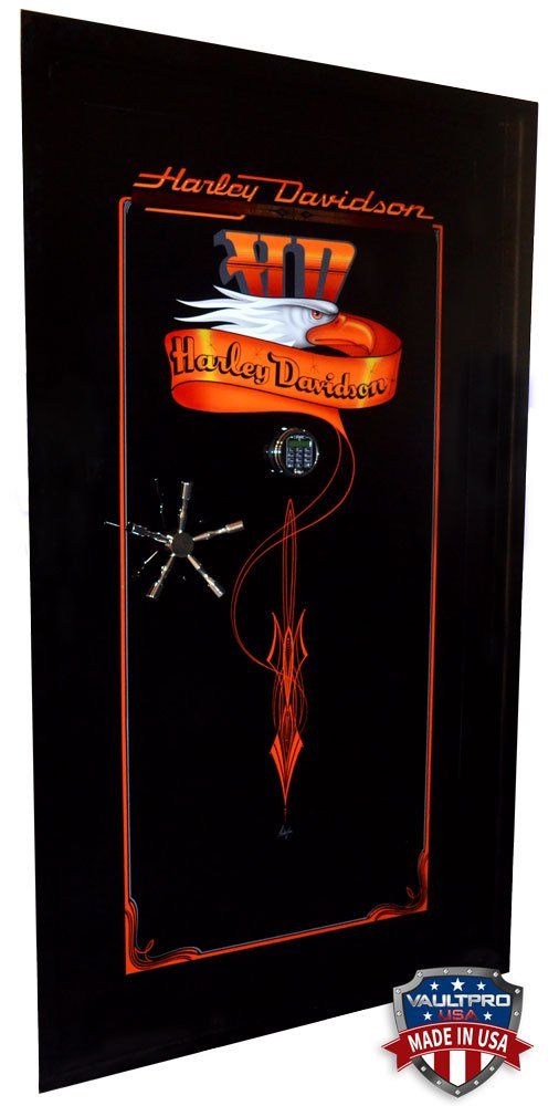 Custom vault door with Harley Davison style art