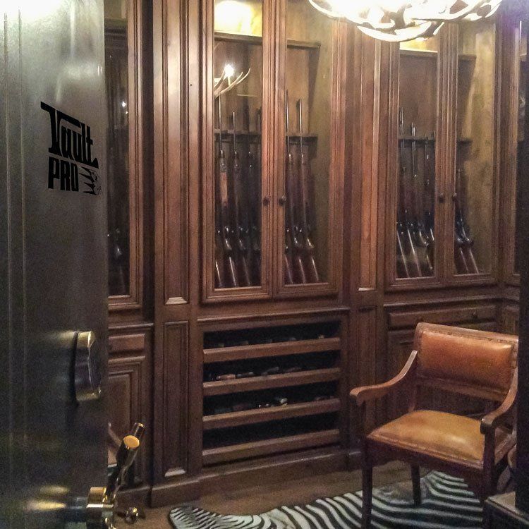 hidden vault room gun room with vault door