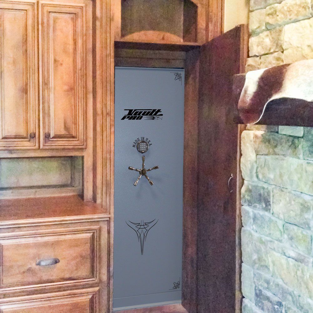 vault door in hidden passage behind false front