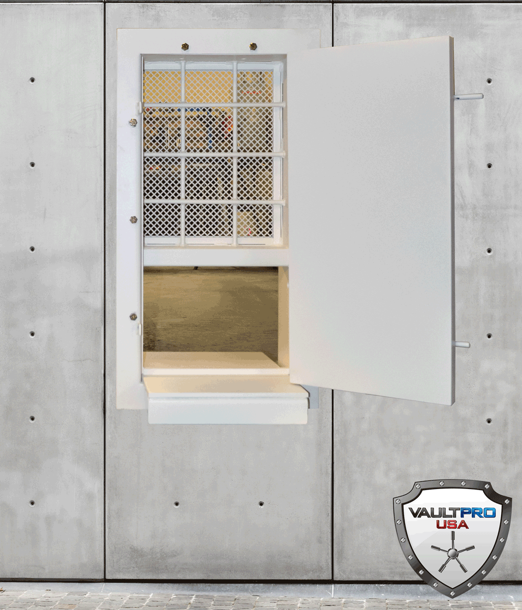 Issue Port mounted in concrete wall.