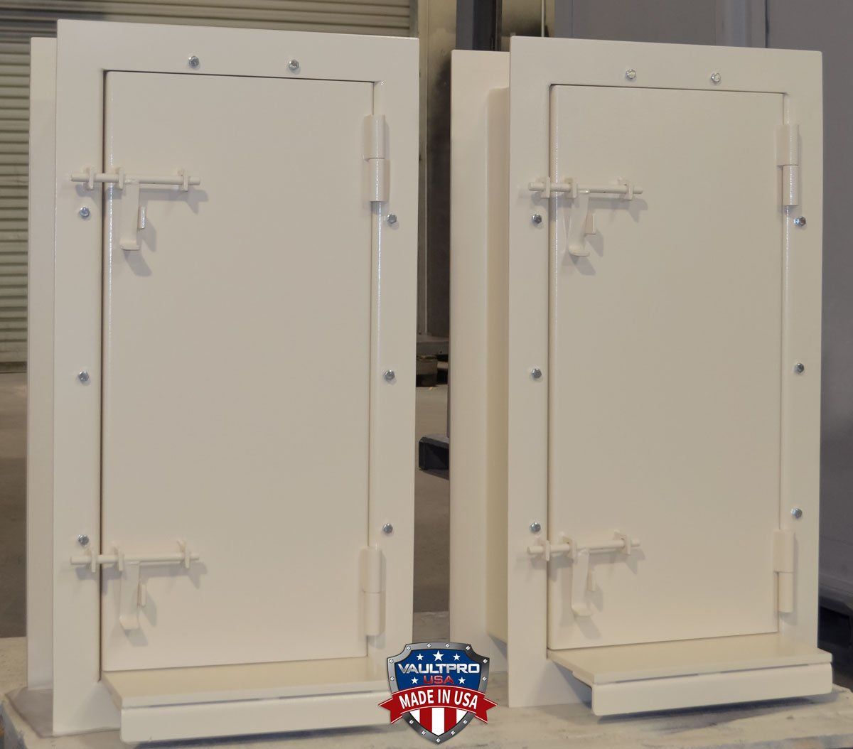 Inverted T-Style Issue ports for secure pass thru of firearms and classified materials are easily locked.