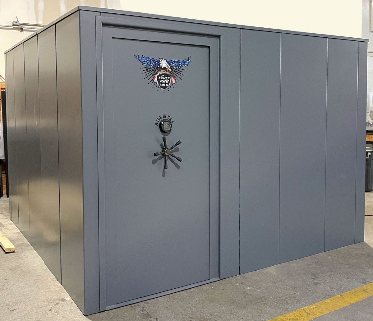 custom 26 piece modular walk-in gun vault