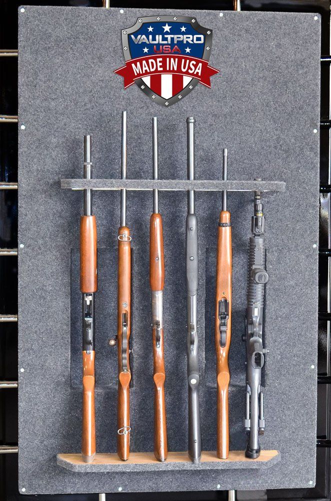 custom long gun rack for back of vault door