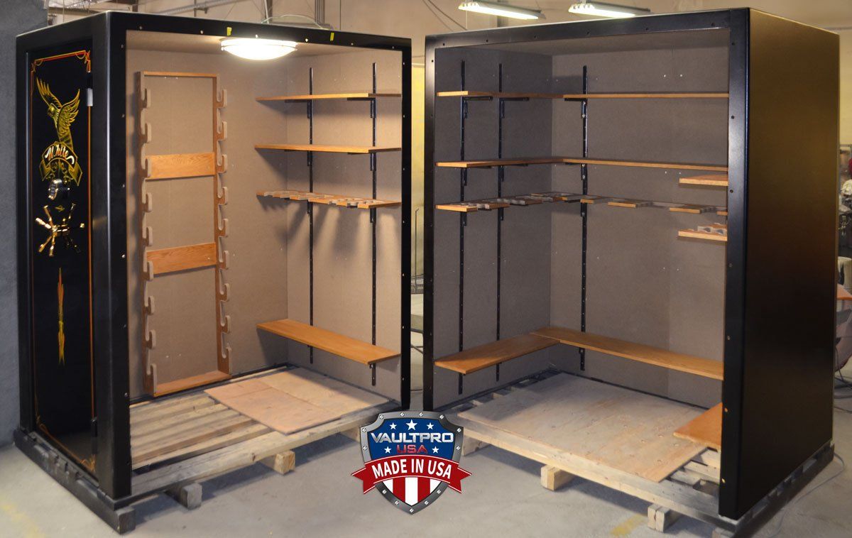 Custom Modular Shelter with custom interior for weapons storage, lighting and electrical