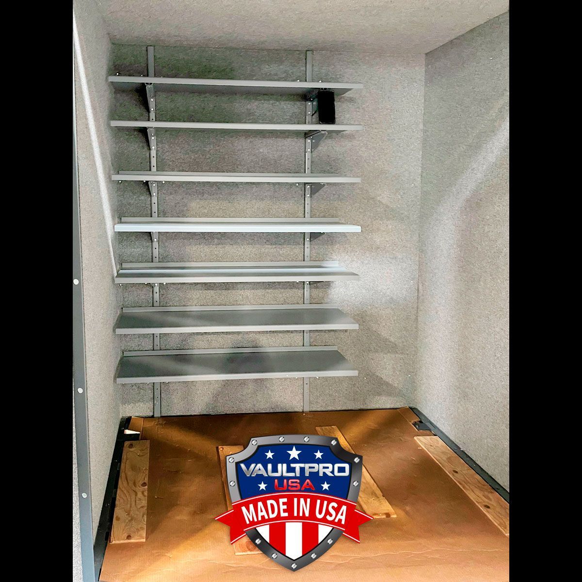 Customer needed heavy duty adjustable steel shelves that can be moved independently.
