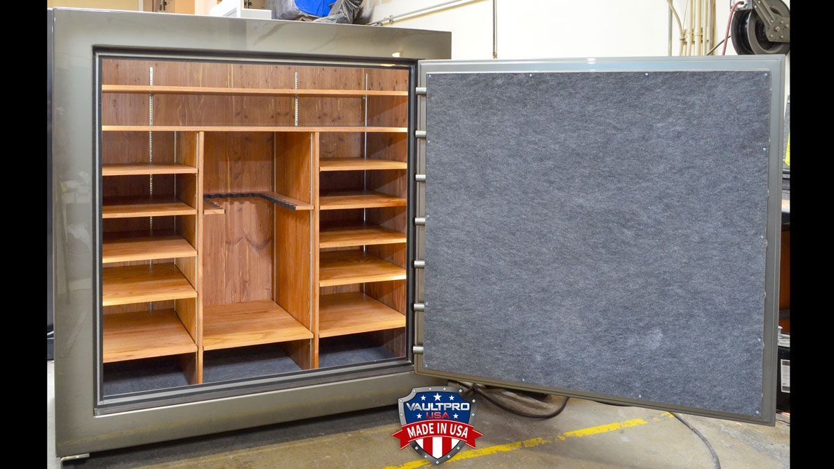 Custom Monster safe with  Cedar walls and Oak interior,
