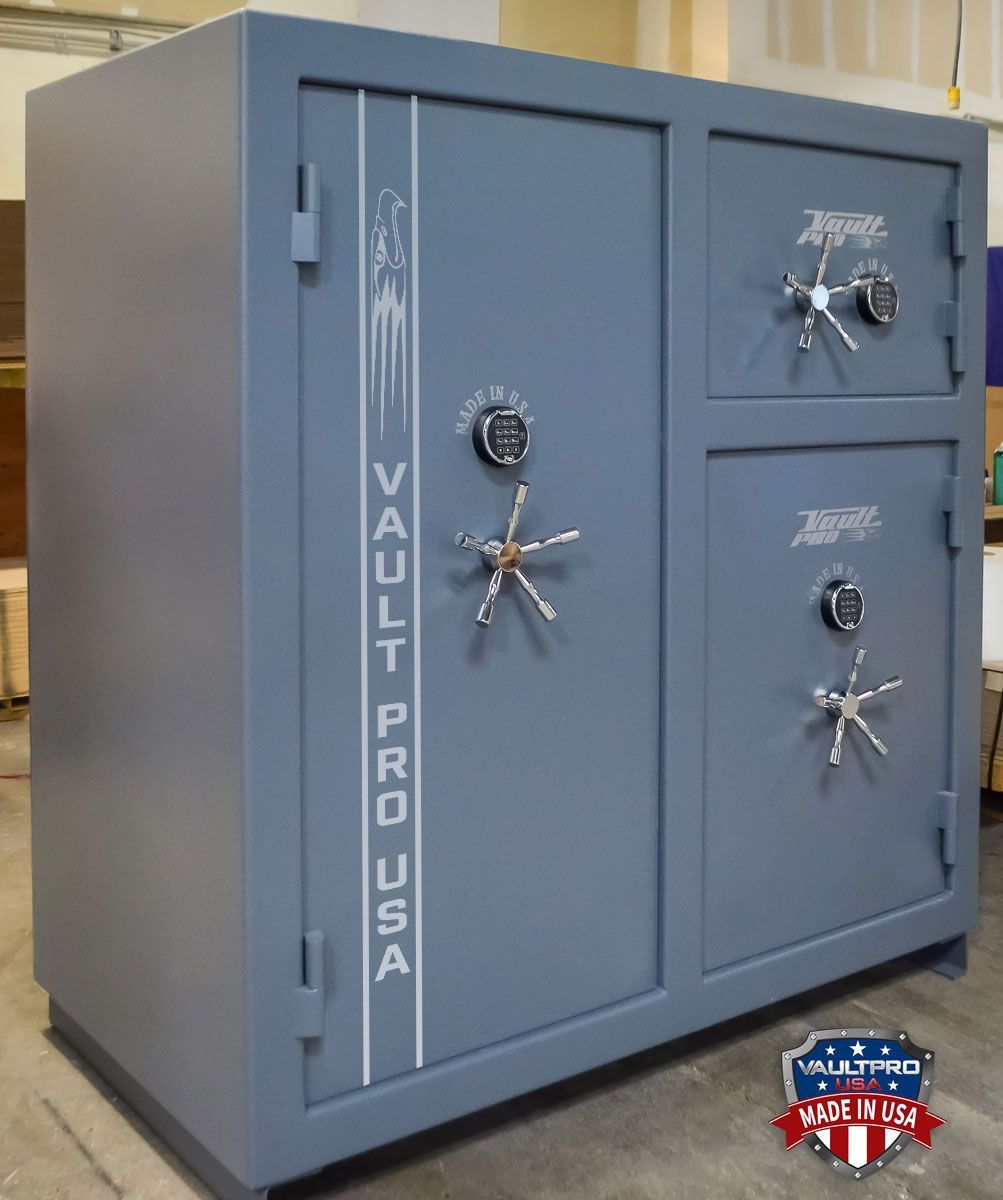 Triple door safe. Three independent safes in one body. Made in America by Vault Pro USA