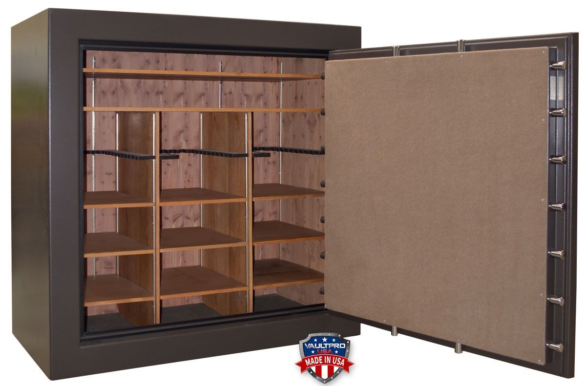 Monster M-1 models with Cedar lined walls and solid Oak shelves.