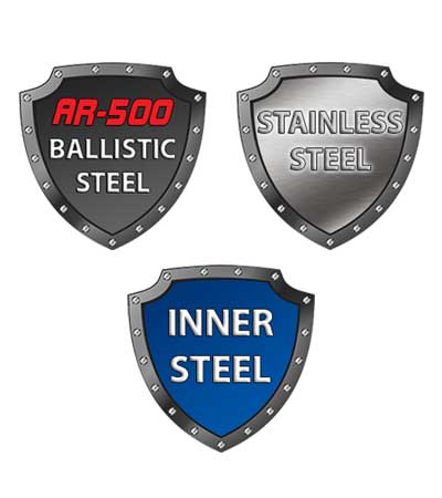 Add Even More Strength with Ballistic Steel, Stainless Steel and Inner Steel liners.