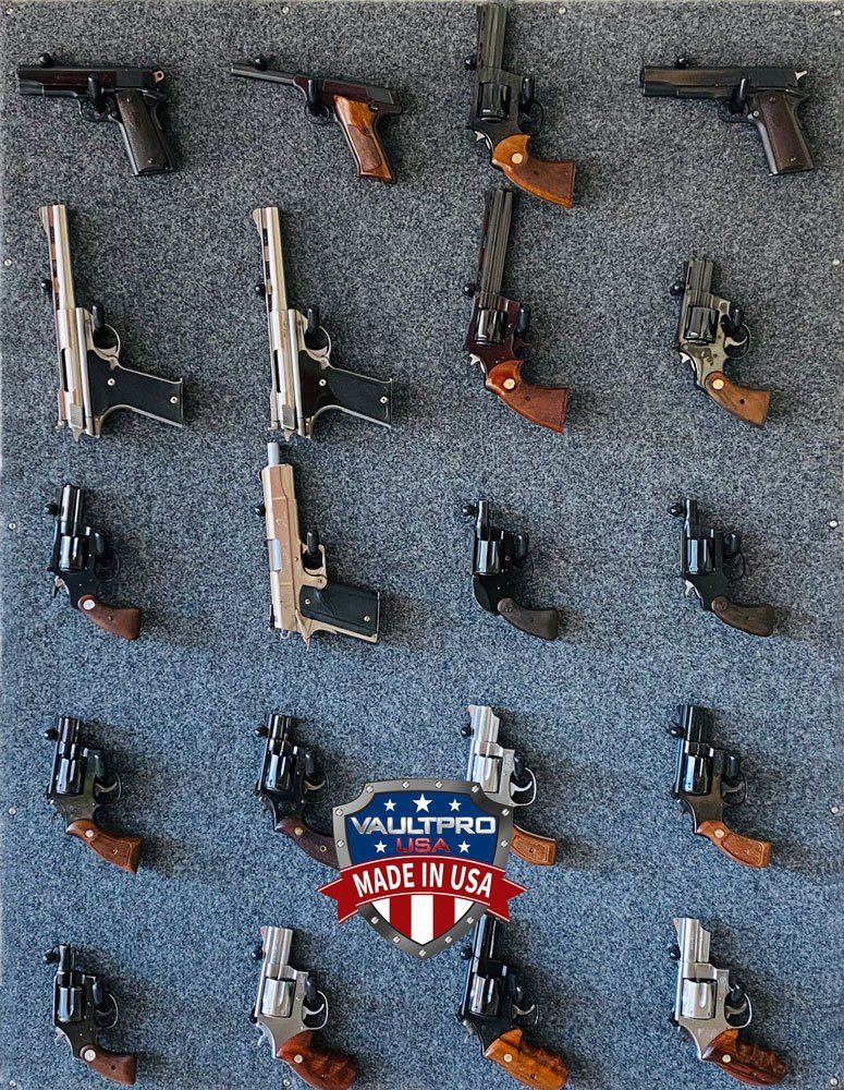 custom pistol back for safes and vault doors securely and safely store handguns