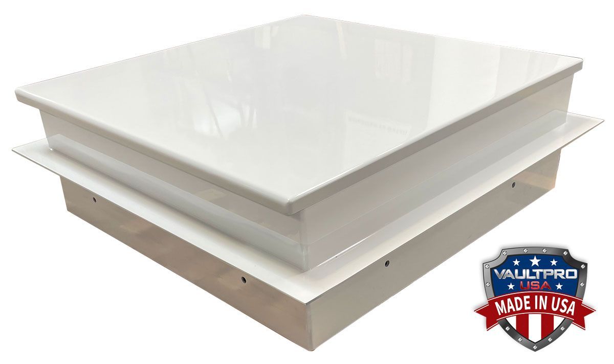 Custom oversize roof hatch. Finished in marine grade paint.