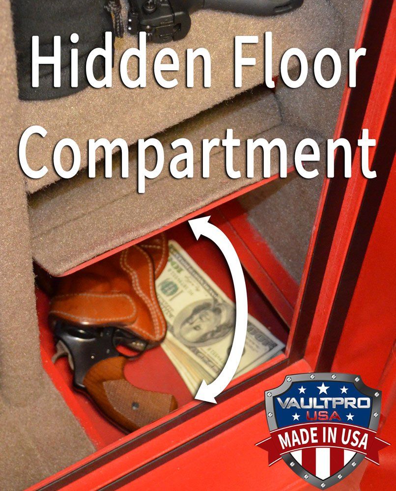 hidden safe floor compartment for safes by Vault Pro USA