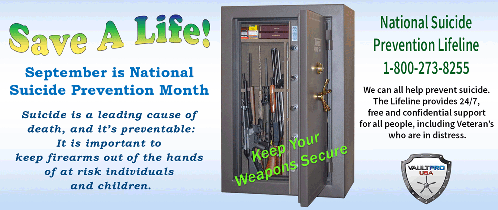 Suicide prevention month save lives lock up your guns