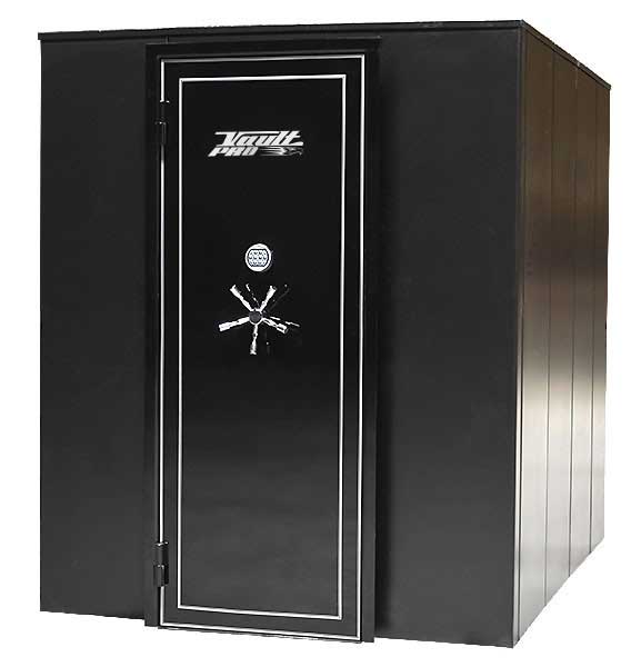 Modular vault safe rooms with electrical supply and interior lighting system