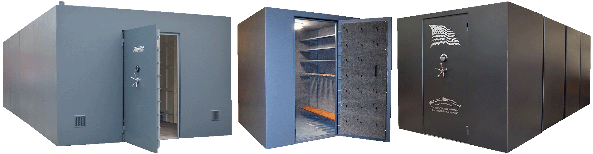 Walk-in vault rooms, storm shelters and safe rooms made in the USA