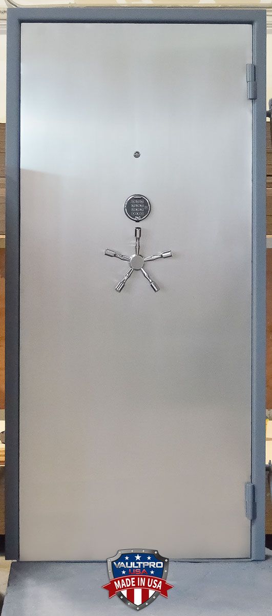 Custom Stainless Steel vault door by Vault Pro USA. Made in America