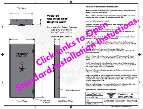 Vault door installation instructions