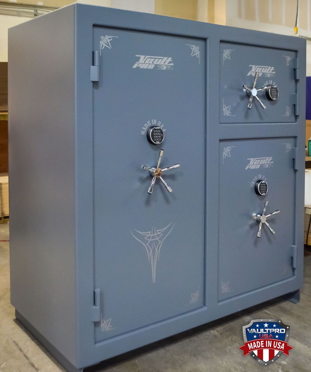 Triple door safe. Three independent safes in one body. Made in America by Vault Pro USA