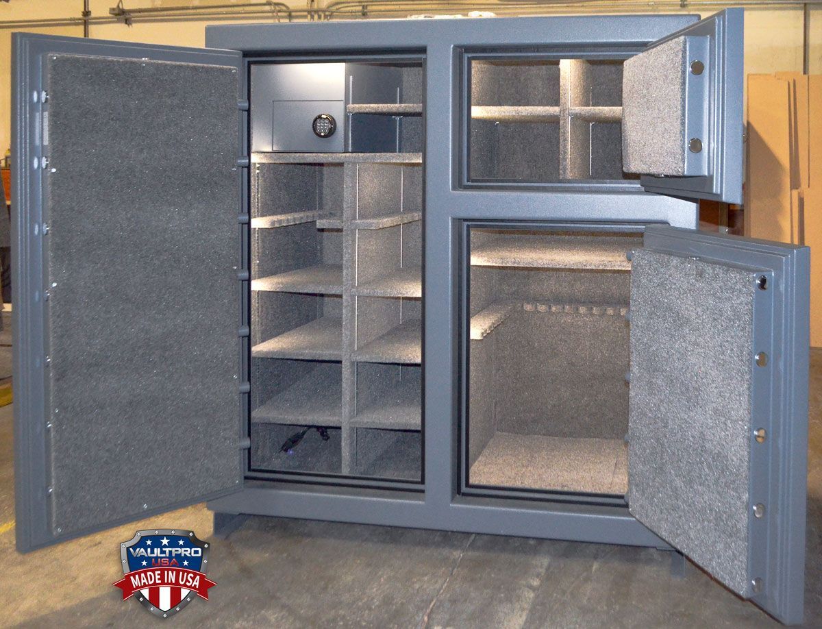 M-3 Monster - Triple door safe with safe in safe option, custom gun racks and shelves - Vault Pro USA